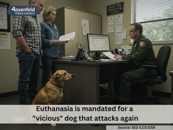 Are dogs put down after biting someone in Illinois?