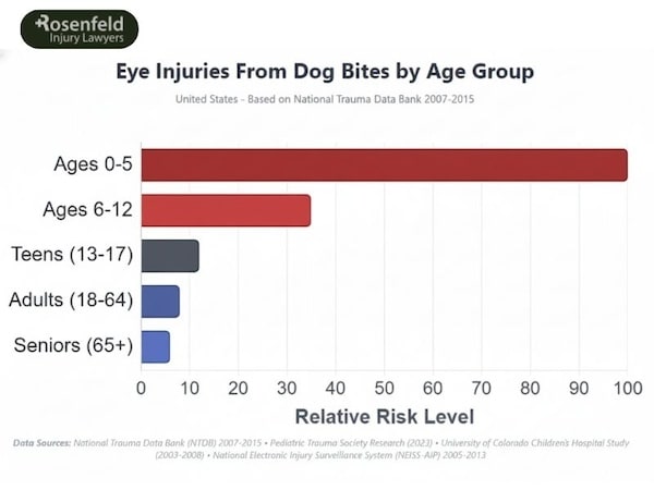 Dog attack injuries causing vision loss