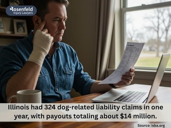 Lost wages recovered in a dog bite settlement in Illinois