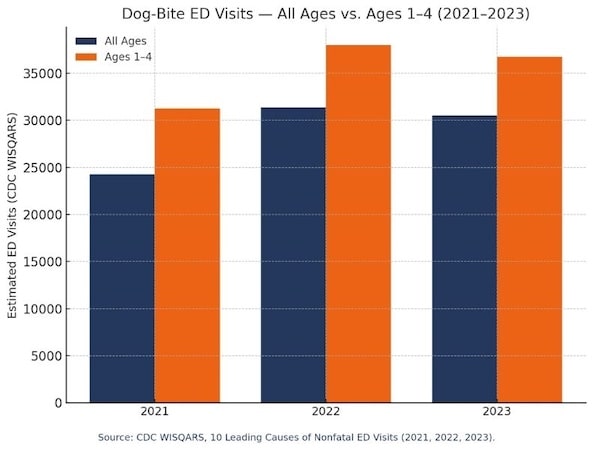 Dog bite statistics involving children