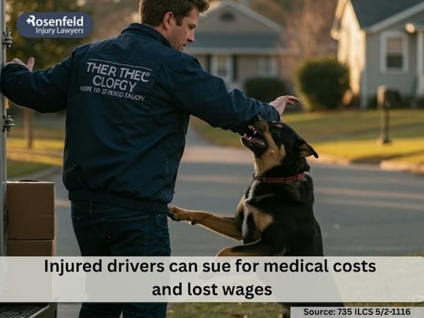 Delivery drivers' legal options after dog bites