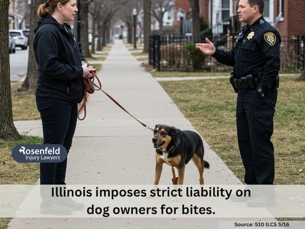 Licensed veterinarian and confinement period requirements after a dog bite injury in Illinois