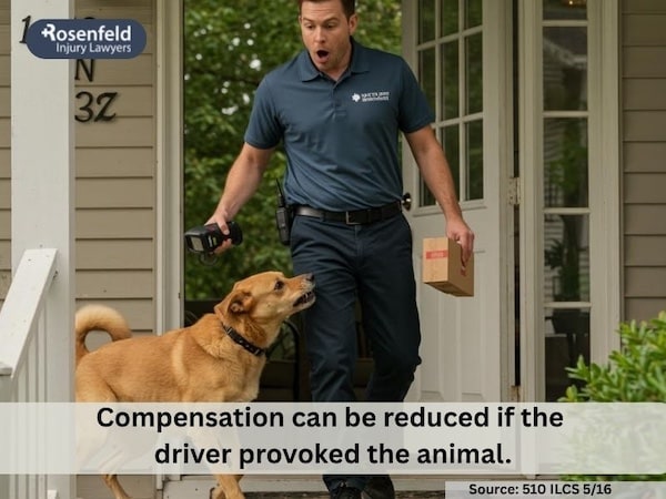 Workers compensation claims for delivery drivers bitten by dogs