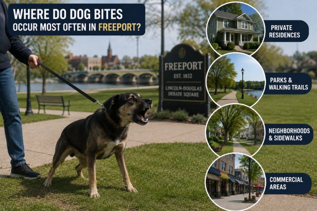 where do dog bites occur most often in freeport