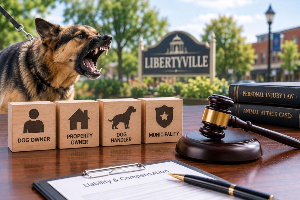who is legally liable for animal attack injuries in libertyville